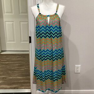 New Kaeli Smith Sleeveless Zig Zag Dress Multicolored Size XL